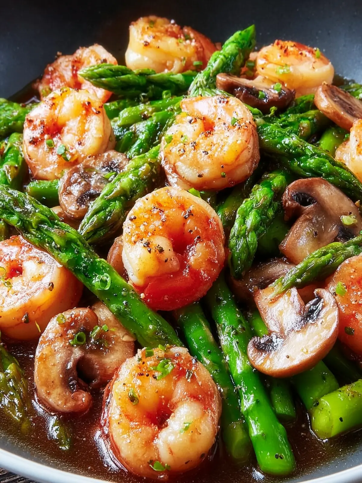 Shrimp and Asparagus Stir-Fry with Mushrooms First Image