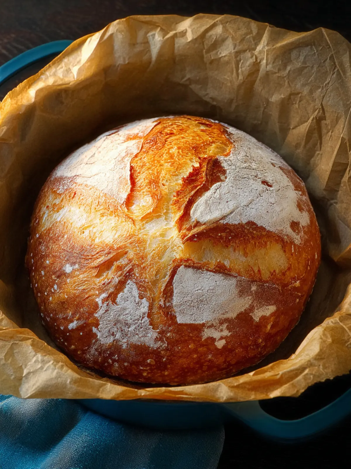 No-Knead Sourdough Bread First Image