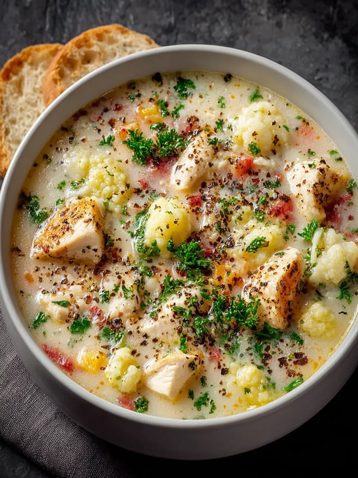 Anti-Inflammatory Cauliflower Chicken Soup: A Healing Bowl of Comfort First Image