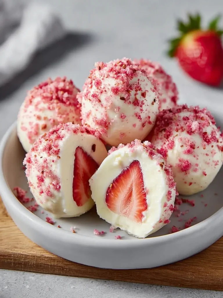 Cream Cheese Fat Bombs (Strawberry Cheesecake Style): The Ultimate No-Bake Keto Treat First Image