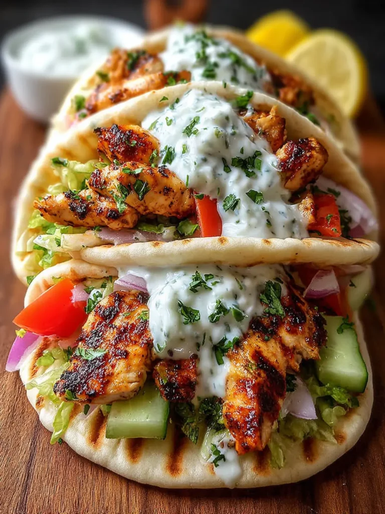 Greek Chicken Gyros with Lemon-Herb Marinade and Tzatziki First Image