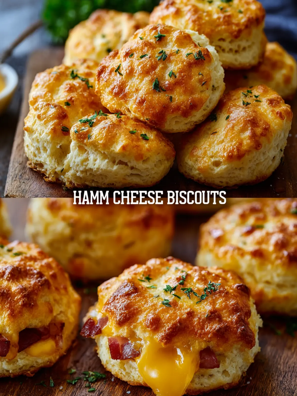 Ham and Cheese Butter Biscuits First Image