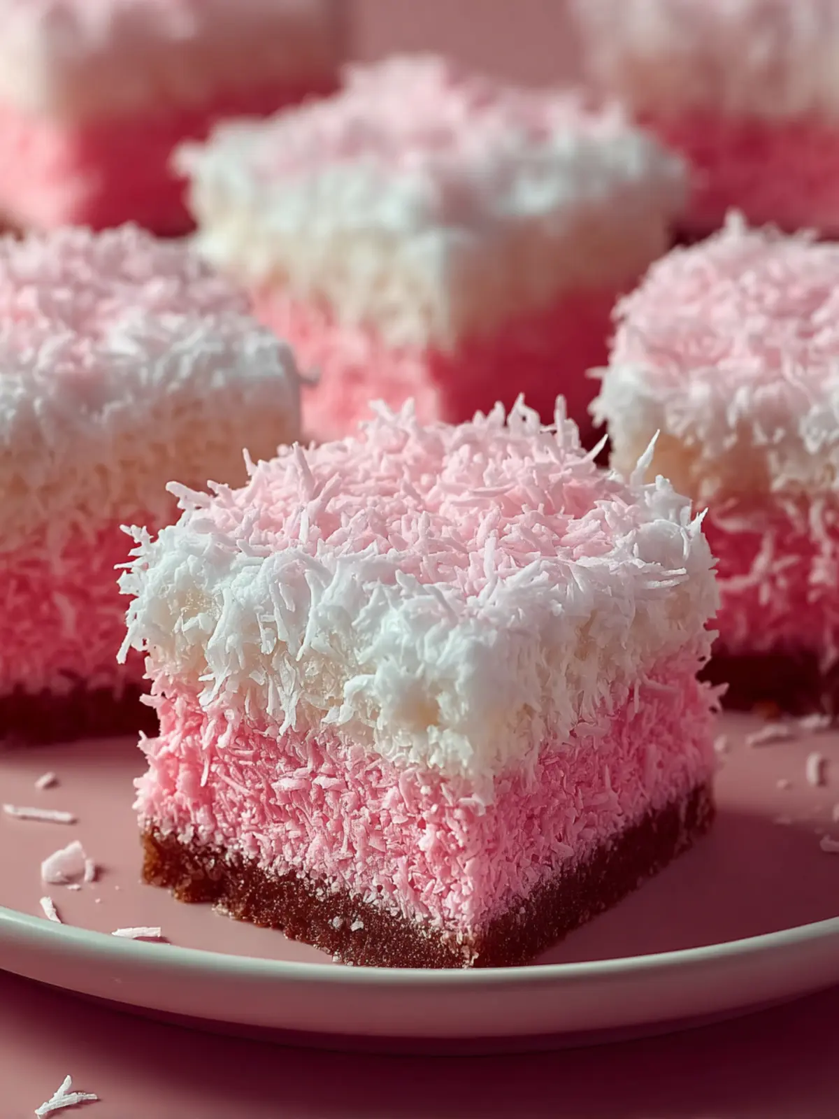Pink Coconut Snowball Cake Bars: A Sweet Treat First Image