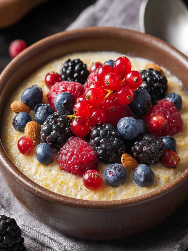 Creamy Millet Porridge With Berries: A Cozy Breakfast Delight First Image