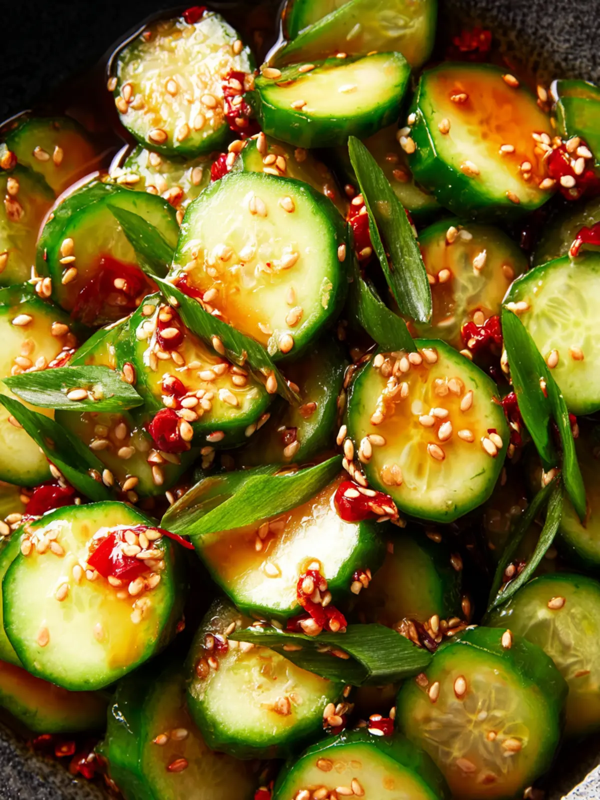 Spicy Asian Cucumber Salad First Image