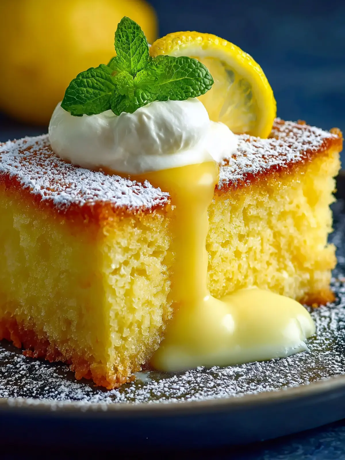 Lemon Custard Cake That Melts in Your Mouth First Image