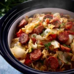 Slow Cooker Cabbage and Sausage First Image