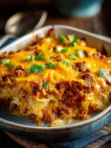 Cozy Cabbage Casserole Cheddar Beef Recipe to Savor First Image
