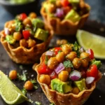 Chickpea Avocado Bhel Cups First Image