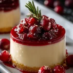 Eggnog Panna Cotta With Spiked Cranberry Sauce First Image
