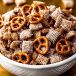 Salted Caramel Pretzel Puppy Chow First Image