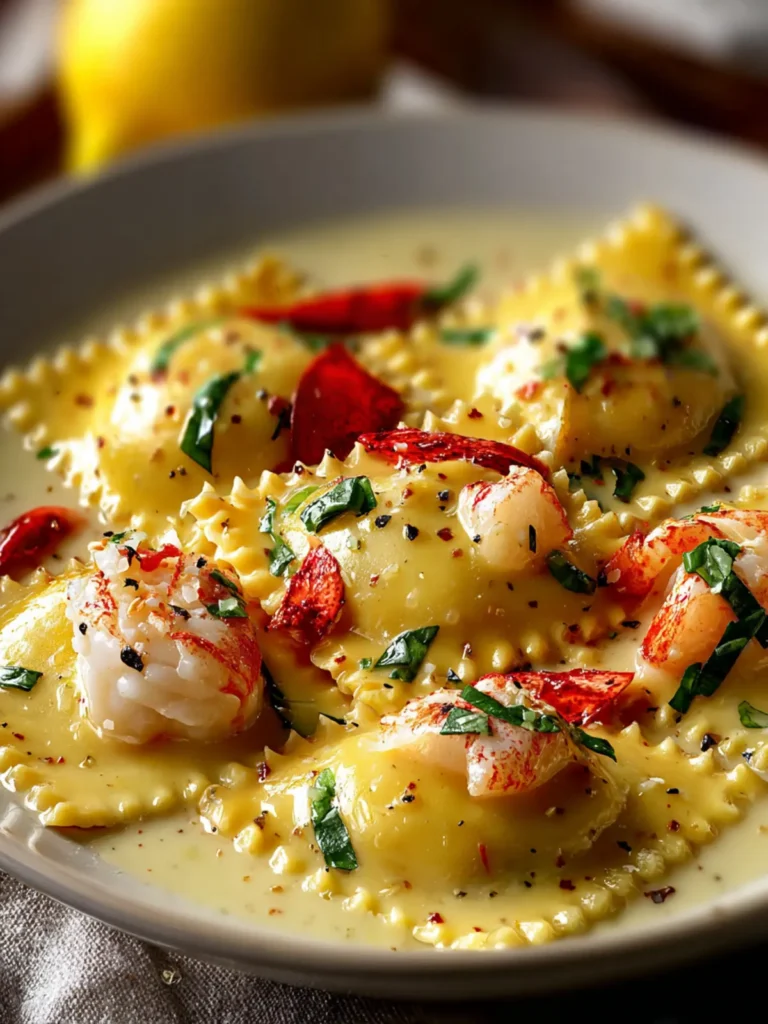 Lobster Ravioli in Lemon Butter Sauce First Image