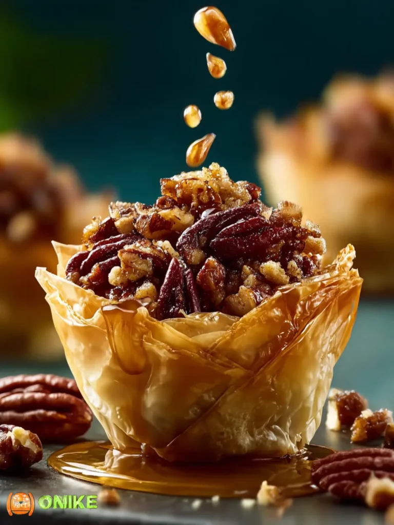 Sweet & Crunchy Pecan Caramel Baklava Cups First Image