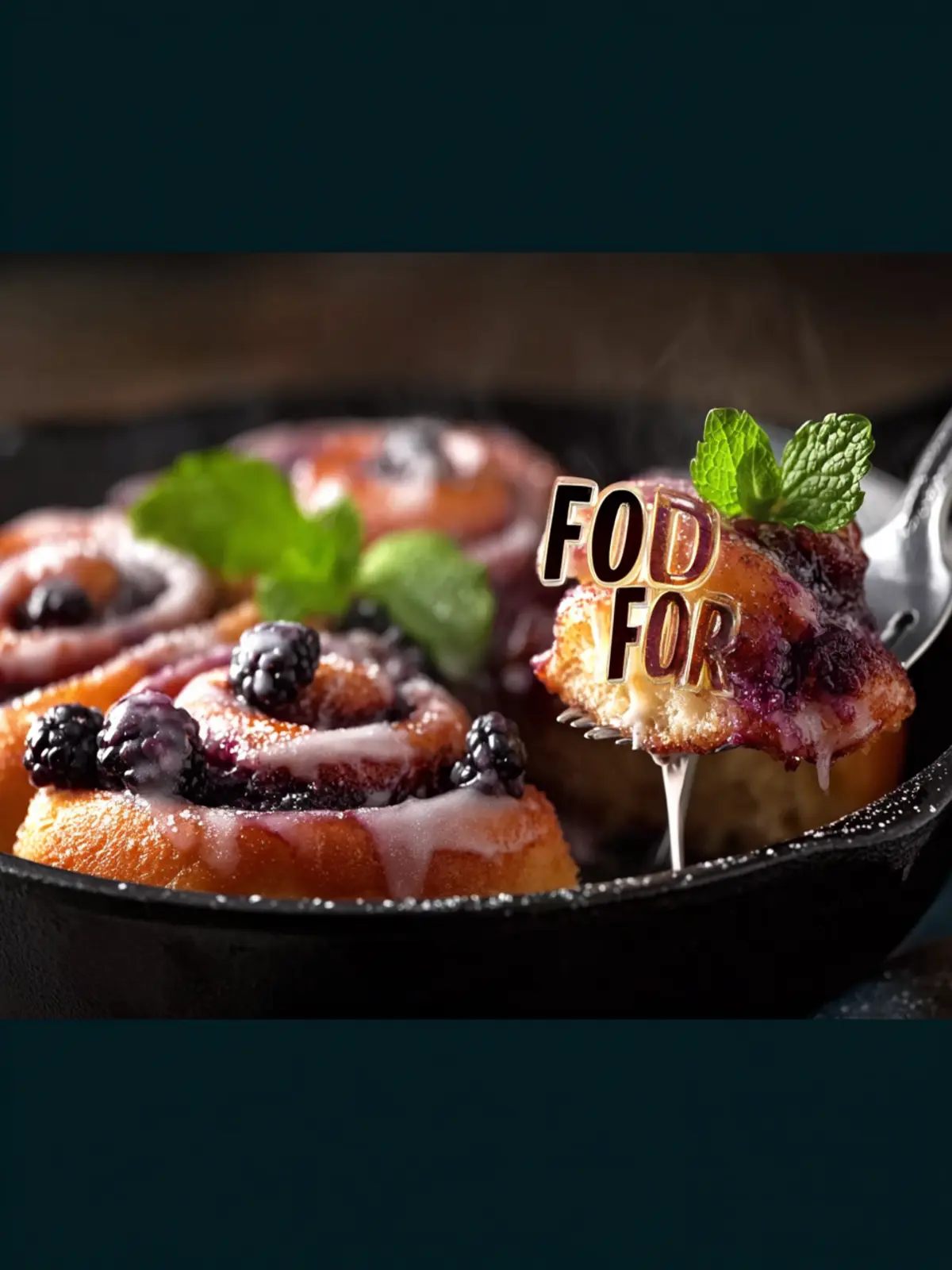 Delicious Skillet Blackberry Sweet Rolls for Cozy Mornings First Image