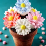 Easy Marshmallow Cupcakes {Flower Pot} First Image