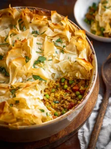 Phyllo Topped Ground Turkey Casserole First Image