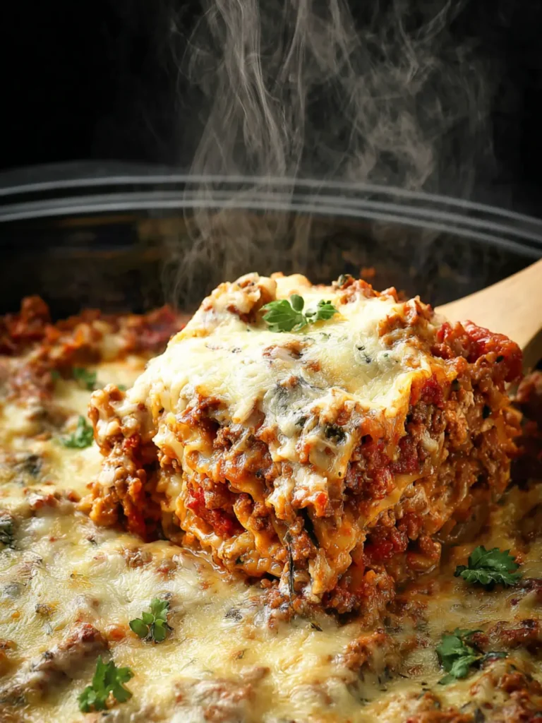 Slow Cooker Beef Lasagna First Image