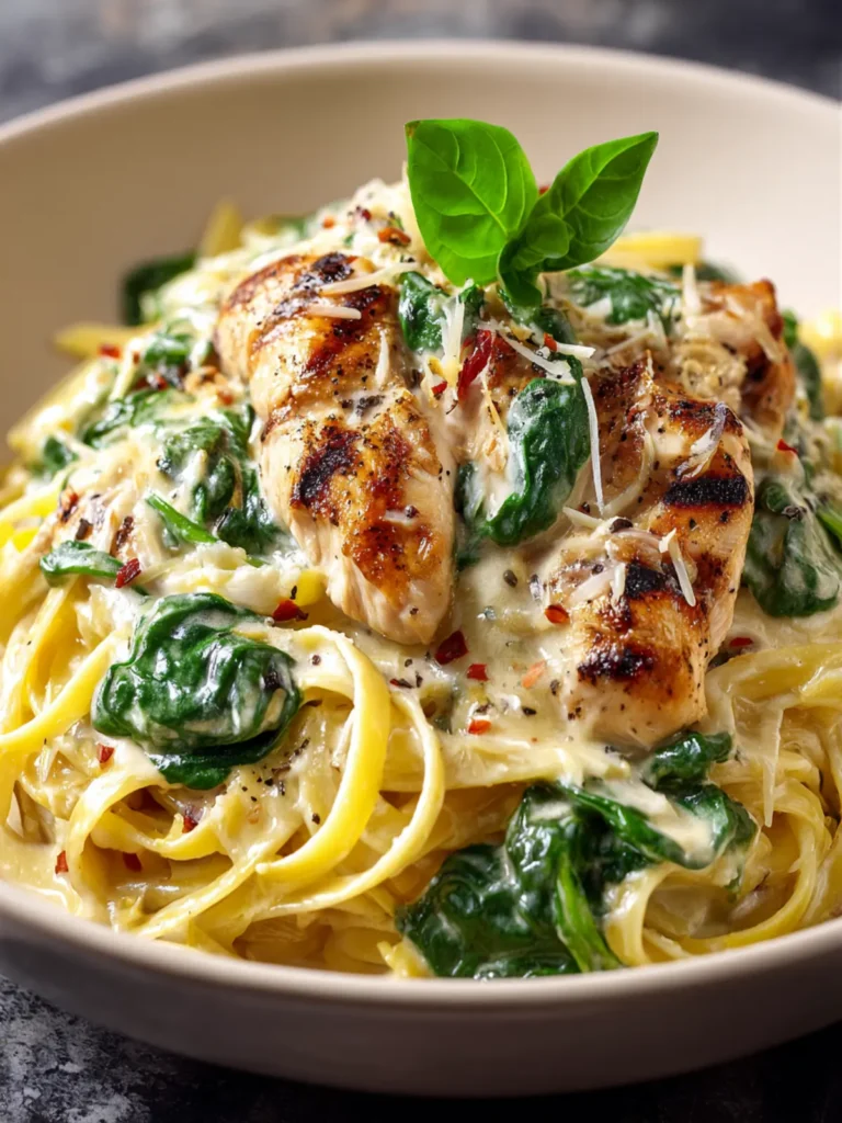 Chicken Spinach Alfredo First Image