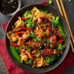 Chicken Wonton Stir Fry Bowl First Image