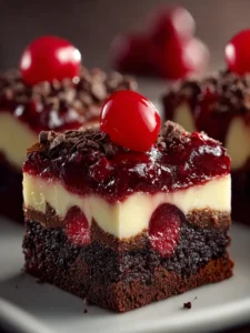 Cherry Cheesecake Brownie Bars First Image