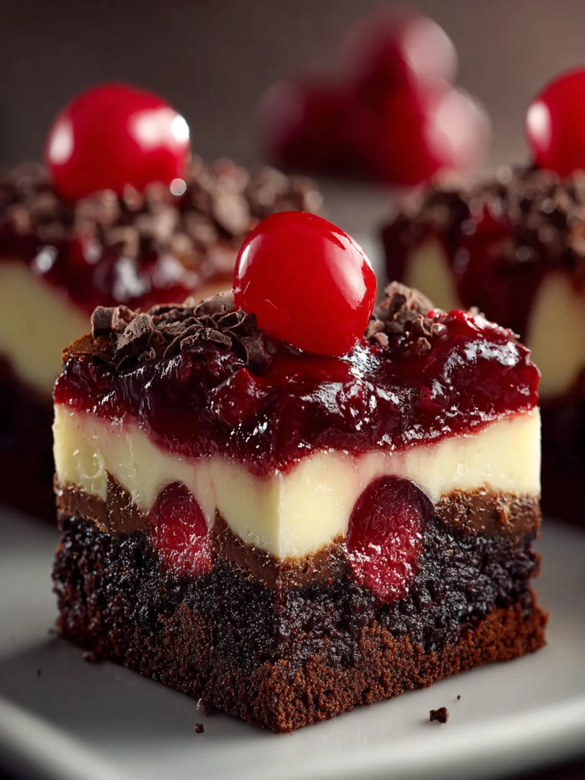 Cherry Cheesecake Brownie Bars First Image