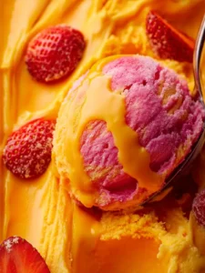 Mango Strawberry Frozen Yogurt First Image