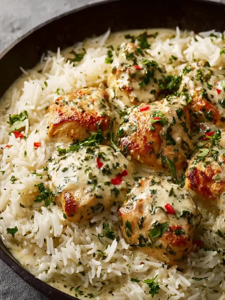creamy herb chicken basmati rice First Image