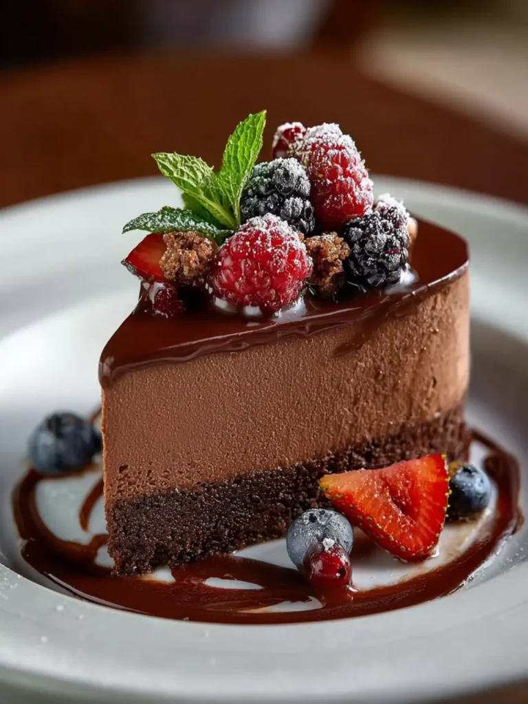 dark chocolate mousse cake First Image