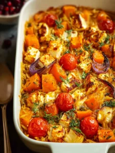 halloumi butternut squash orzo bake First Image