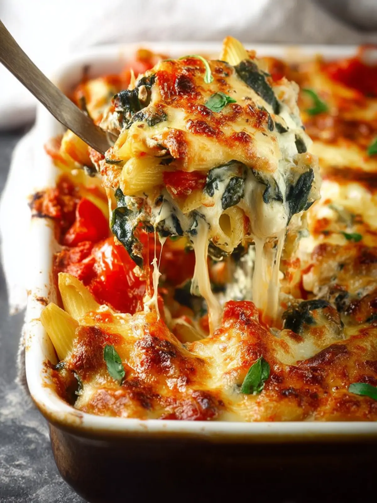 spinach ricotta pasta bake First Image